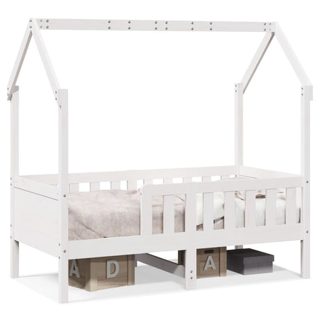 Vidaxl bedhuis wit massief grenenhout 80x160 cm
