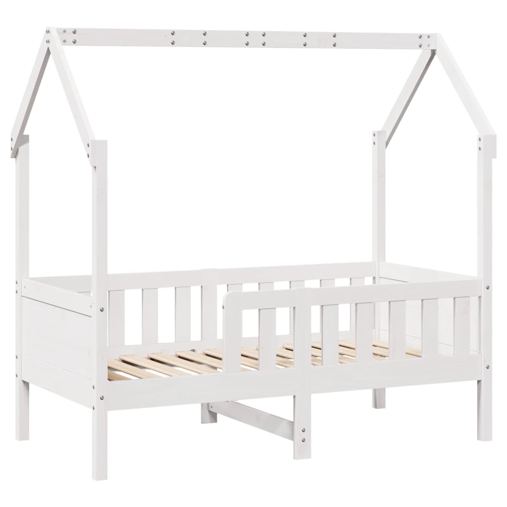 Vidaxl bedhuis wit massief grenenhout 80x160 cm