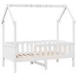 Vidaxl bedhuis wit massief grenenhout 80x160 cm