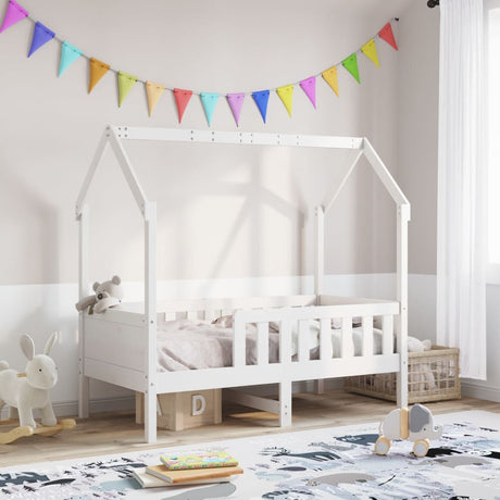 Vidaxl bedhuis wit massief grenenhout 80x160 cm