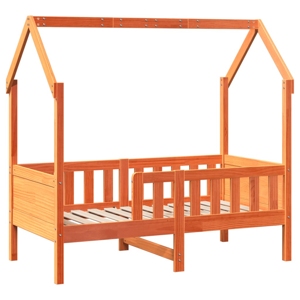 Vidaxl bedhuis wasbruin massief grenenhout 80x160 cm