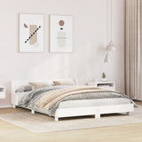 Vidaxl bedframe zonder matras massief grenenhout wit 160x200 cm