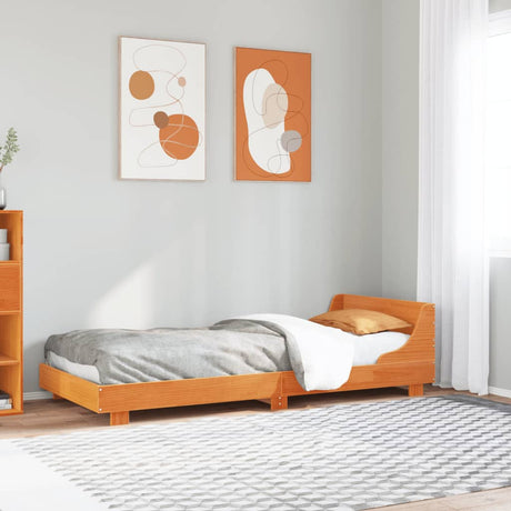 Vidaxl bedframe zonder matras massief grenenhout wasbruin 90x200 cm