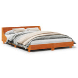 Vidaxl bedframe zonder matras massief grenenhout wasbruin 140x190 cm