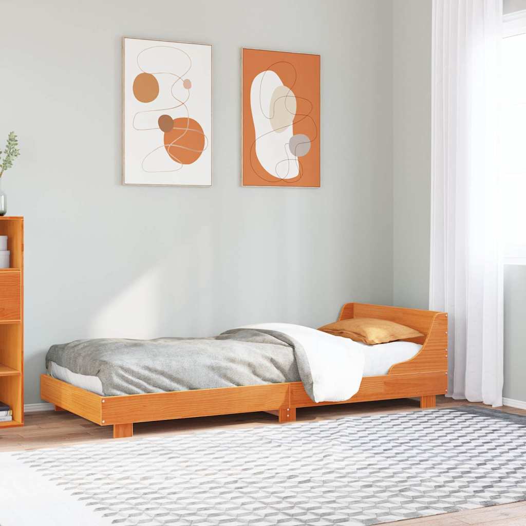 Vidaxl bedframe zonder matras massief grenenhout wasbruin 90x190 cm