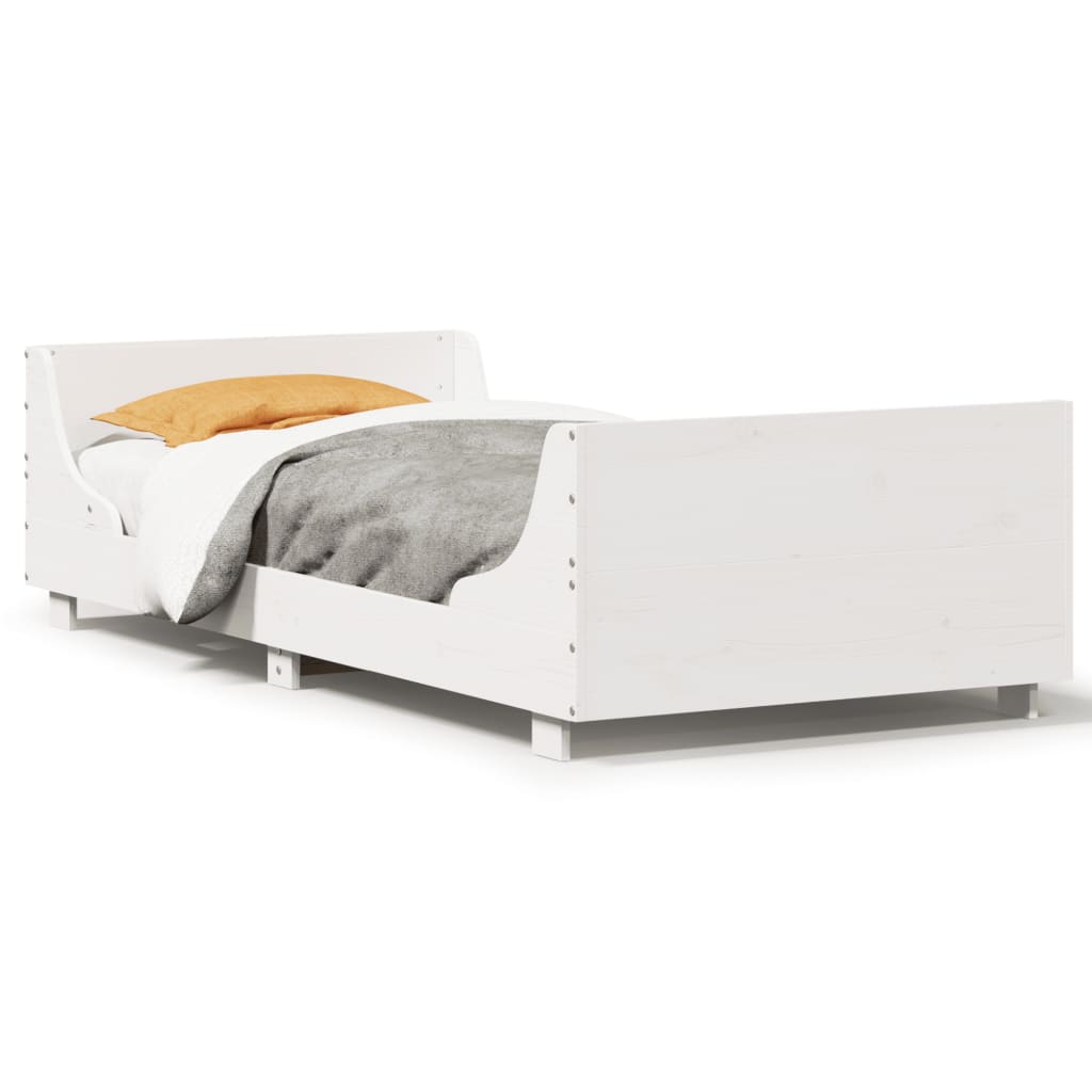 Vidaxl bedframe zonder matras massief grenenhout wit 140x200 cm