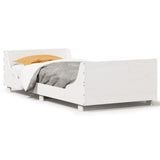 Vidaxl bedframe zonder matras massief grenenhout wit 140x200 cm