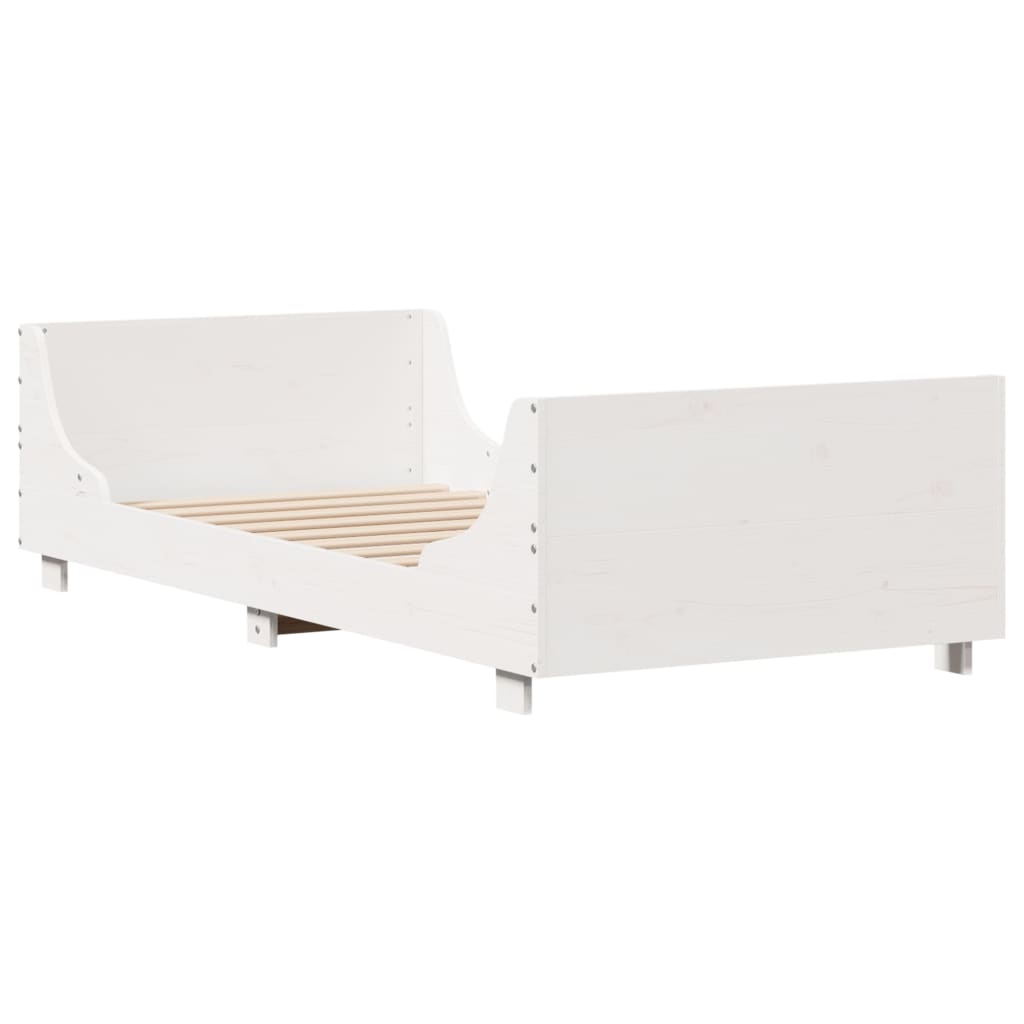 Vidaxl bedframe zonder matras massief grenenhout wit 140x200 cm