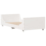 Vidaxl bedframe zonder matras massief grenenhout wit 140x200 cm