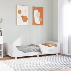 Vidaxl bedframe zonder matras massief grenenhout wit 90x200 cm