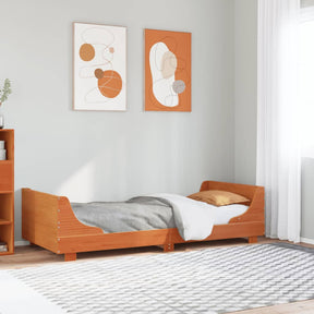 Vidaxl bedframe zonder matras massief grenenhout wasbruin 90x190 cm