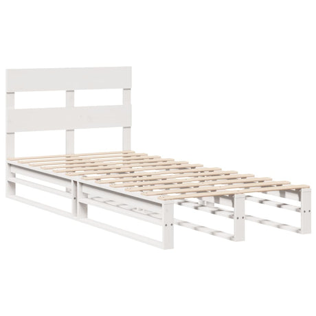 Vidaxl bedframe zonder matras massief grenenhout wit 90x200 cm