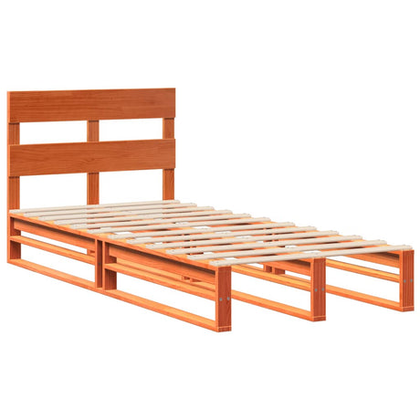 Vidaxl bedframe zonder matras massief grenenhout wasbruin 100x200 cm