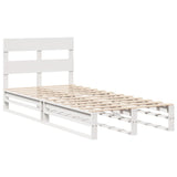 Vidaxl bedframe zonder matras massief grenenhout wit 75x190 cm