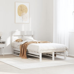 Vidaxl bedframe zonder matras massief grenenhout wit 75x190 cm