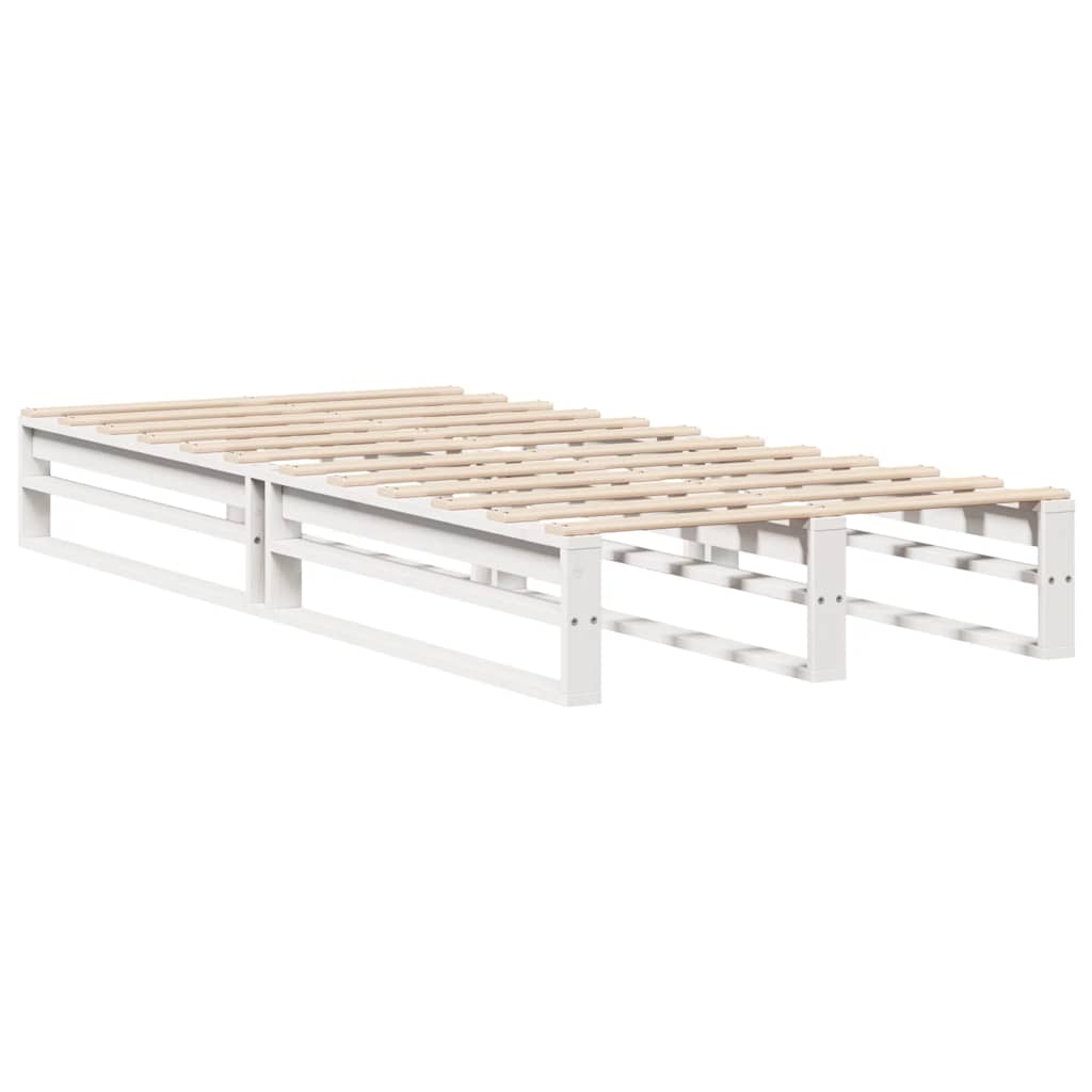 Vidaxl bedframe zonder matras massief grenenhout wit 90x200 cm
