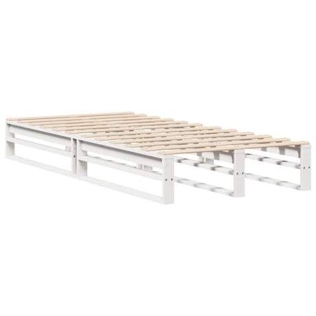 Vidaxl bedframe zonder matras massief grenenhout wit 90x200 cm
