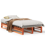 Vidaxl bedframe zonder matras massief grenenhout wasbruin 90x200 cm