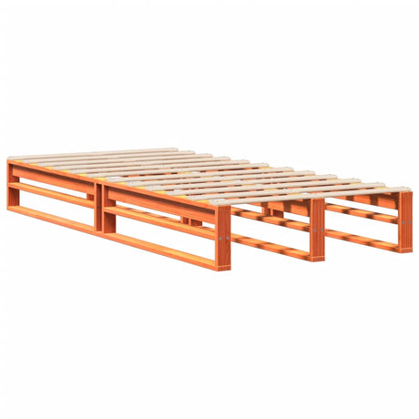 Vidaxl bedframe zonder matras massief grenenhout wasbruin 75x190 cm