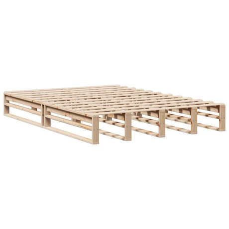 Vidaxl bedframe zonder matras massief grenenhout 135x190 cm