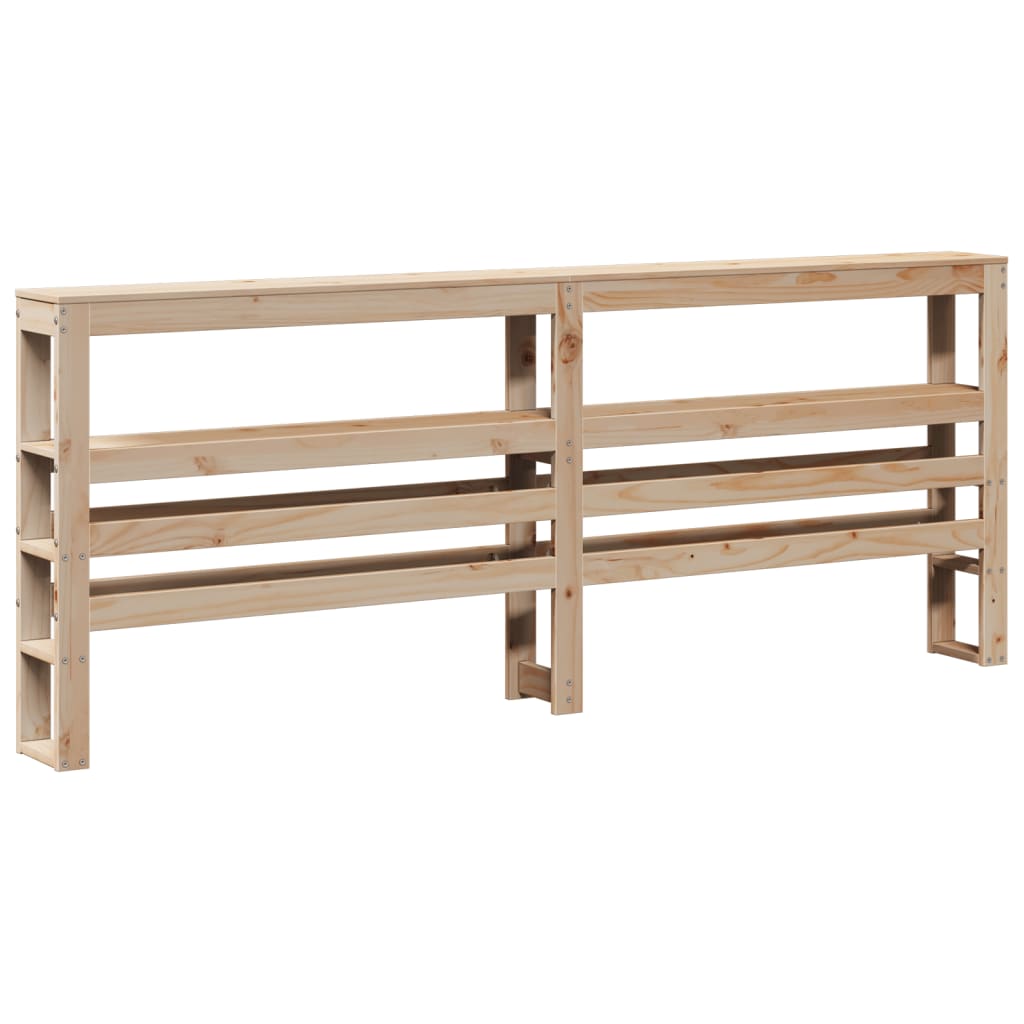 Vidaxl hoofdbord met schappen 180 cm massief grenenhout