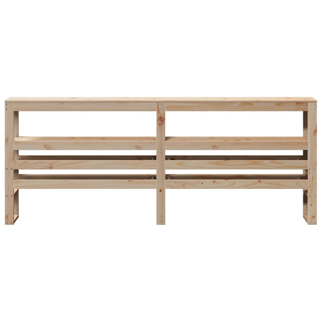 Vidaxl hoofdbord met schappen 180 cm massief grenenhout