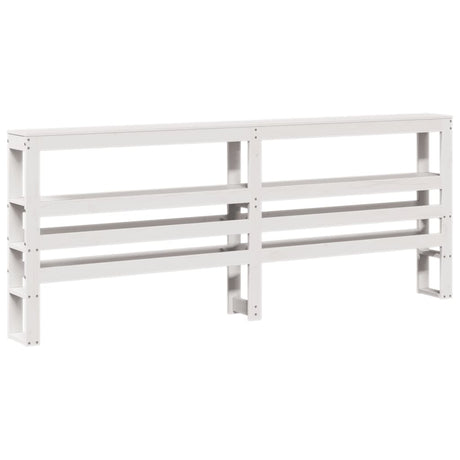 Vidaxl hoofdbord met schappen 180 cm massief grenenhout wit