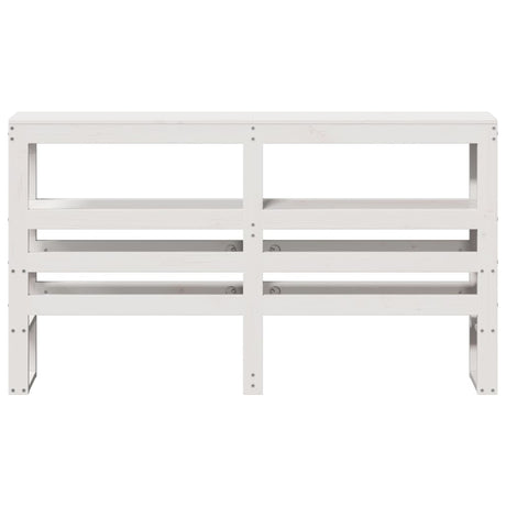 Vidaxl hoofdbord met schappen 150 cm massief grenenhout wit