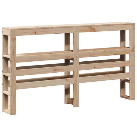 Vidaxl hoofdbord met schappen 140 cm massief grenenhout