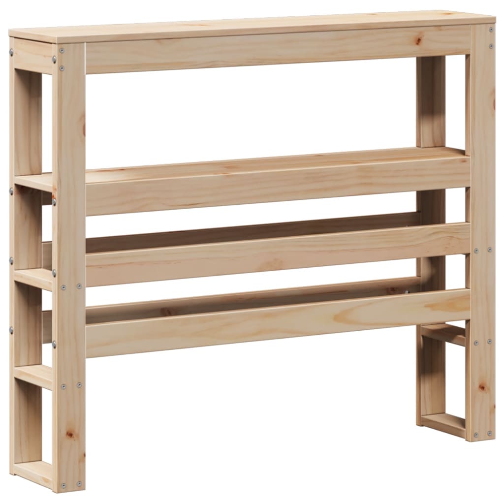Vidaxl hoofdbord met schappen 90 cm massief grenenhout