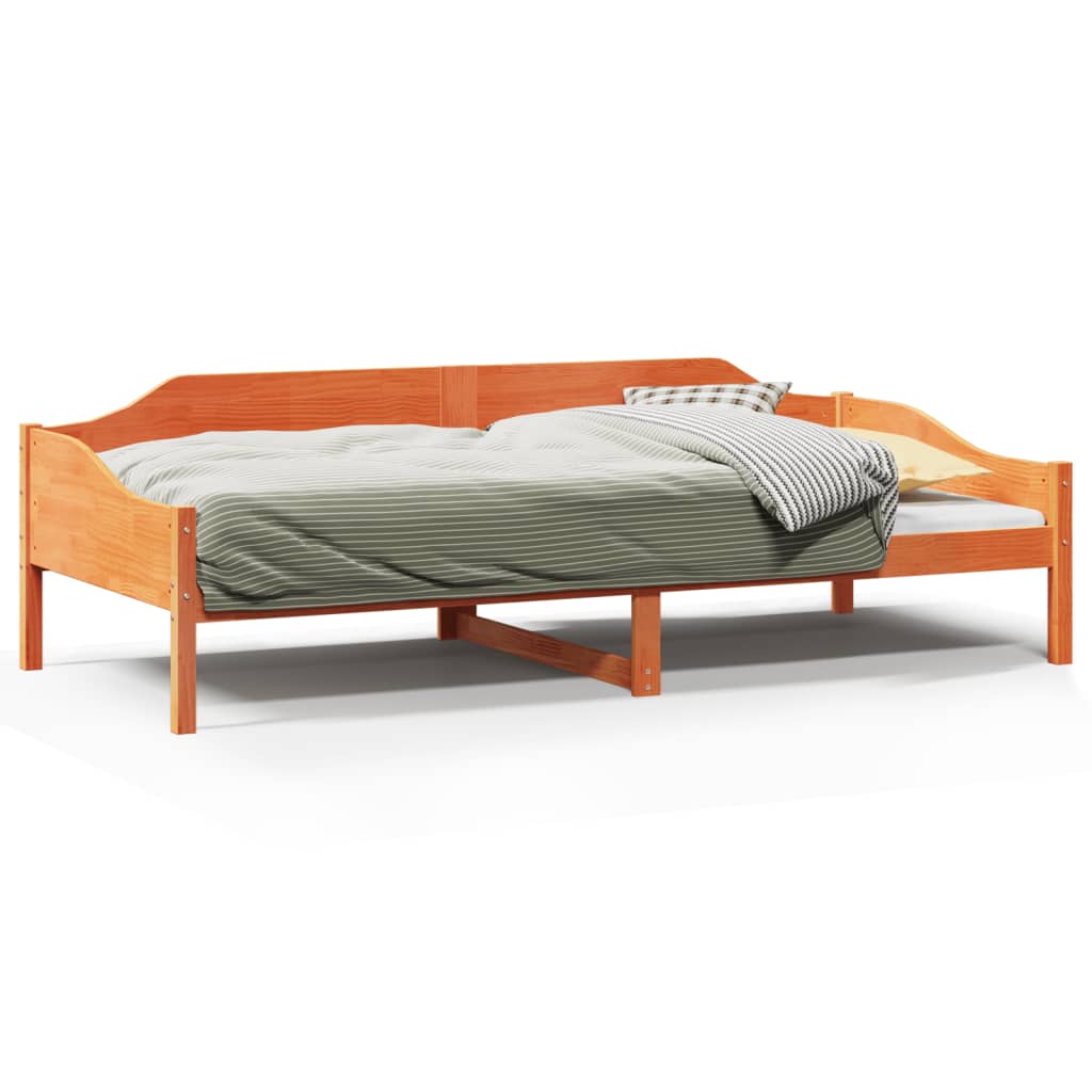 Vidaxl bedframe zonder matras massief grenenhout wasbruin 80x200 cm