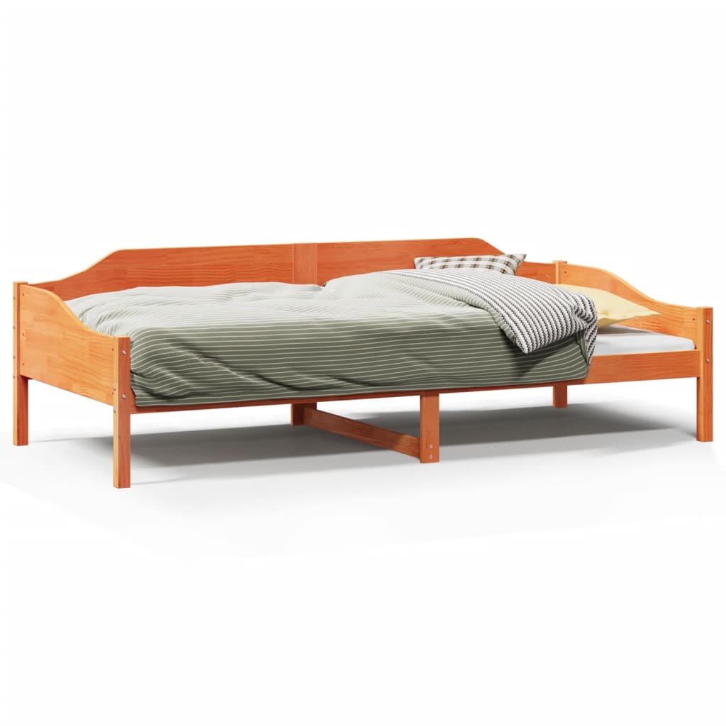 Vidaxl bedframe zonder matras massief grenenhout wasbruin 90x200 cm