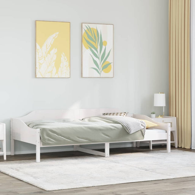 Vidaxl bedframe zonder matras massief grenenhout wit 90x190 cm
