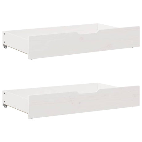 Vidaxl bedlades 2 st 90x55x17 cm massief grenenhout wit