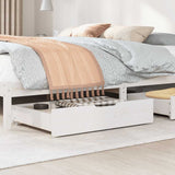 Vidaxl Bedlades 2 St 80x55x16 cm Solid furuhvit