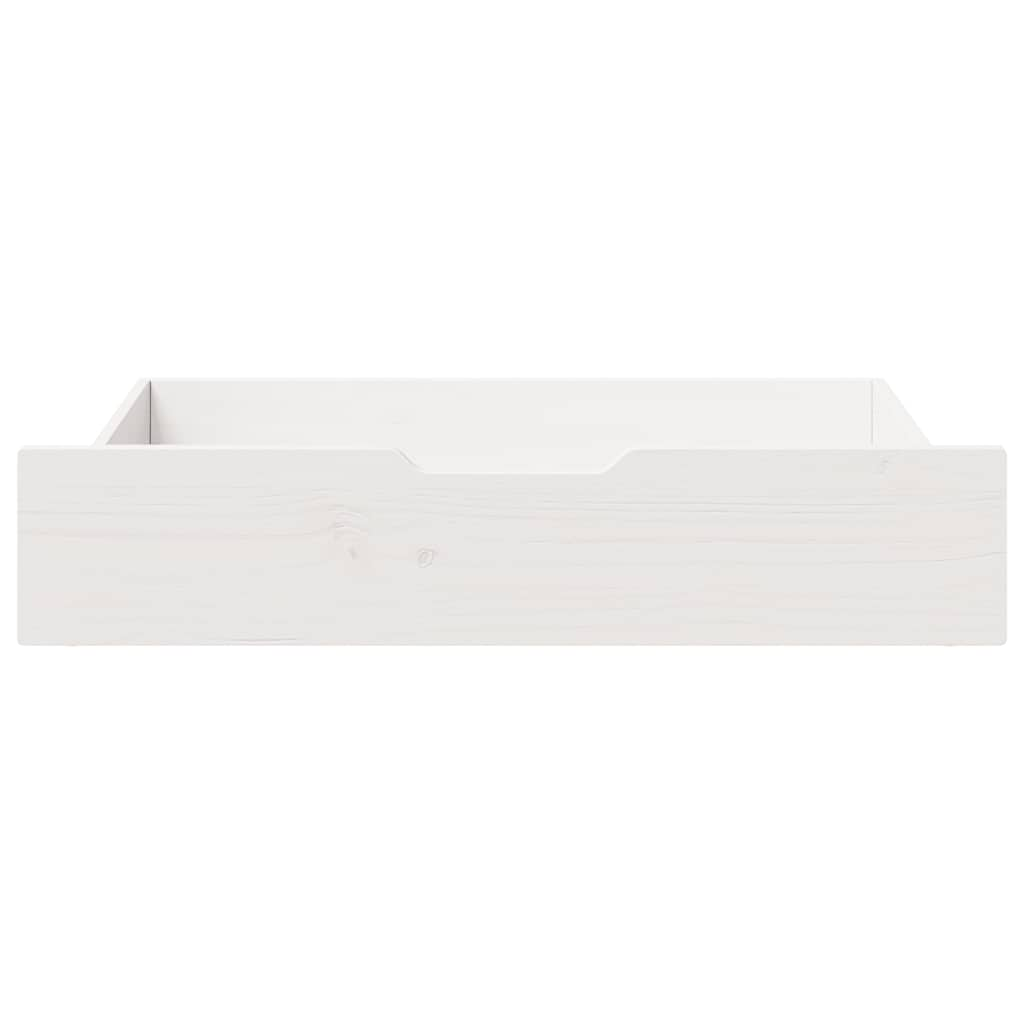 Vidaxl Lames de lit 2 ST 80x55x16 cm Pine solide blanc