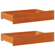 Vidaxl bedlades 2 st 80x55x17 massief grenenhout wasbruin