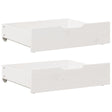 Vidaxl bedlades 2 st 75x55x17 cm massief grenenhout wit