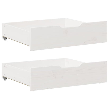 Vidaxl bedlades 2 st 65x55x17 cm massief grenenhout wit