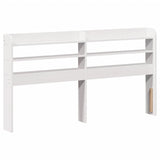 Vidaxl hoofdbord met schappen 160 cm massief grenenhout wit