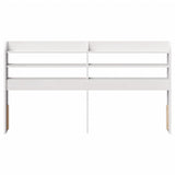 Vidaxl hoofdbord met schappen 150 cm massief grenenhout wit