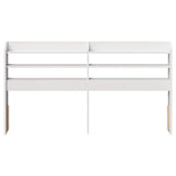 Vidaxl hoofdbord met schappen 140 cm massief grenenhout wit