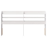 Vidaxl hoofdbord met schappen 135 cm massief grenenhout wit