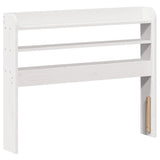 Vidaxl hoofdbord met schappen 90 cm massief grenenhout wit