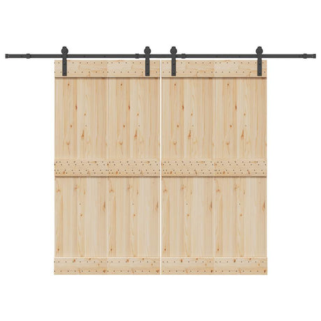 Vidaxl doos met onderdelen voor schuifdeur 427 cm staal zwart