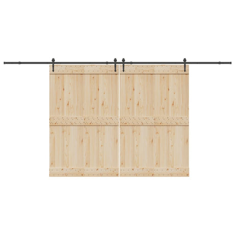Vidaxl doos met onderdelen voor schuifdeur 427 cm staal zwart