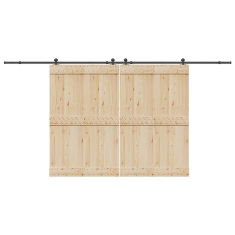 Vidaxl doos met onderdelen voor schuifdeur 427 cm staal zwart