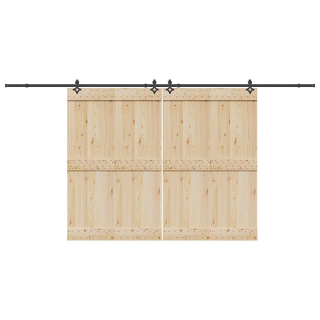 Vidaxl doos met onderdelen voor schuifdeur 427 cm staal zwart