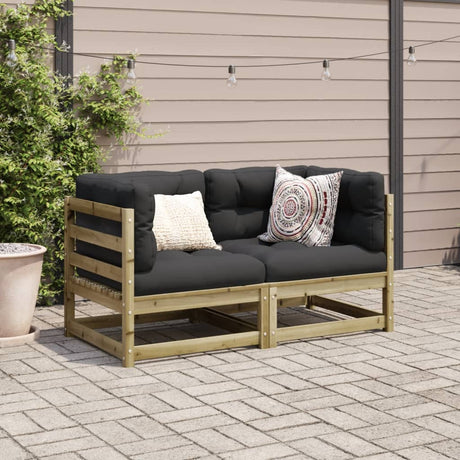 Vidaxl 2-delige loungeset geïmpregneerd grenenhout