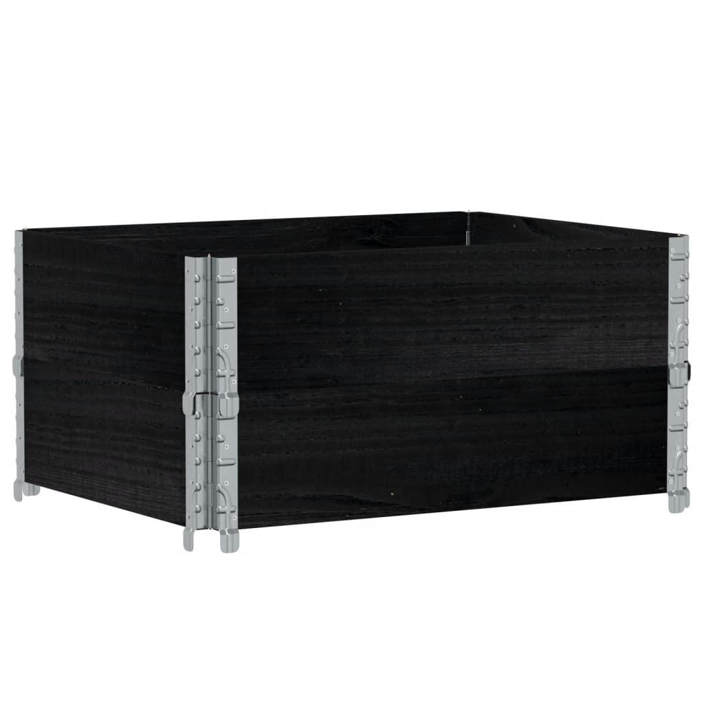 Vidaxl palletopzetranden 2 st 80x60 cm massief grenenhout zwart